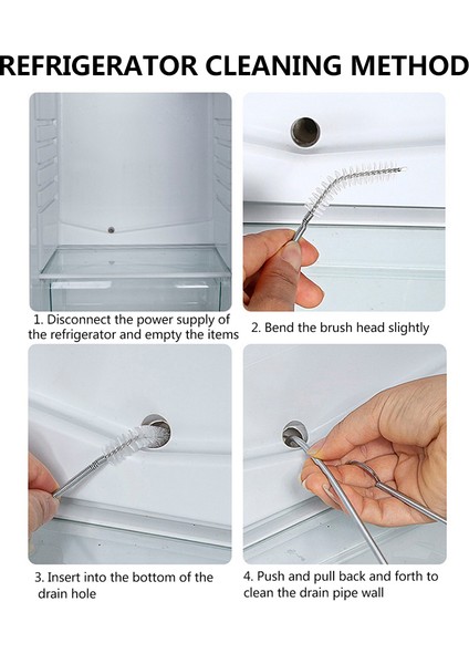 200CM Tarzı Buzdolabı Drenaj Fırçası Uzun Sap Paslanmaz Çelik Hortum Temizleyici Fırça Mutfak Drenaj Borusu Akvaryum Aksesuarları Çekici (Yurt Dışından) fırsatları