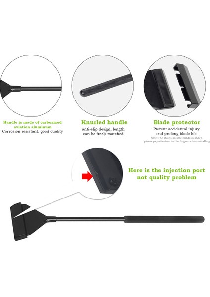 3'ü 1 Arada 65CM Stili 90CM Alüminyum Alaşımlı Yosun Temizleyici Paslanmaz Çelik Bıçaklı Aquascaping Sualtı Bitkileri Akvaryum Balık Tankı Temizleme Araçları (Yurt Dışından) fırsatları