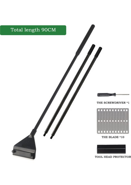 3'ü 1 Arada 65CM Stili 90CM Alüminyum Alaşımlı Yosun Temizleyici Paslanmaz Çelik Bıçaklı Aquascaping Sualtı Bitkileri Akvaryum Balık Tankı Temizleme Araçları (Yurt Dışından) indirimleri