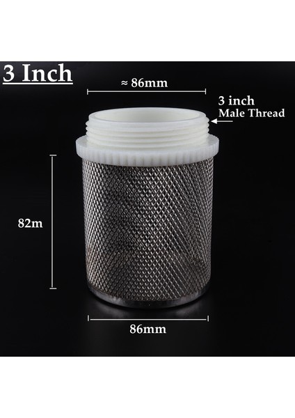 3 Inç Tarzı ~4 Ipliği Akvaryum Balık Tankı Su Temiz Paslanmaz Çelik Filtre Su Pompası Kontrol Valfi Filtreleme Sulama Ağ Ekranı (Yurt Dışından)