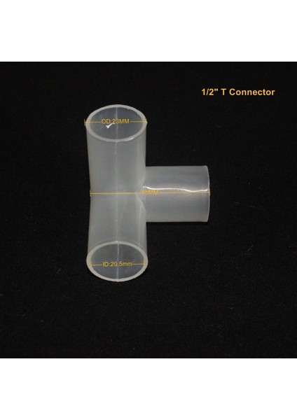 Pembe Tarzı Nuonuo Pipe Bağlayıcı Plastik Şeffaf Boru Ek Parçaları Damlalık Kutusu Aksesuarları Tee Dirsek Bağlayıcı Paketi (Yurt Dışından)