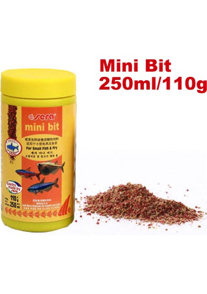 Mini Bit 250ML 110G Stili M Beden Sera Balık Yemi Çeşitleri Mini Bebek Gurami Beta Guppy Dip Yüzgeçli Kedi Balığı Için (Yurt Dışından)