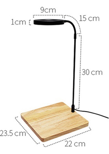 Açık Gri Tarzı Akvaryum Işığı USB Balık Tankı Spot Işıklı Mini Peyzaj Su Ürünleri Işık ile Ahşap Dekorasyon Lambası Aydınlatma Klip Lamba 5W (Yurt Dışından)
