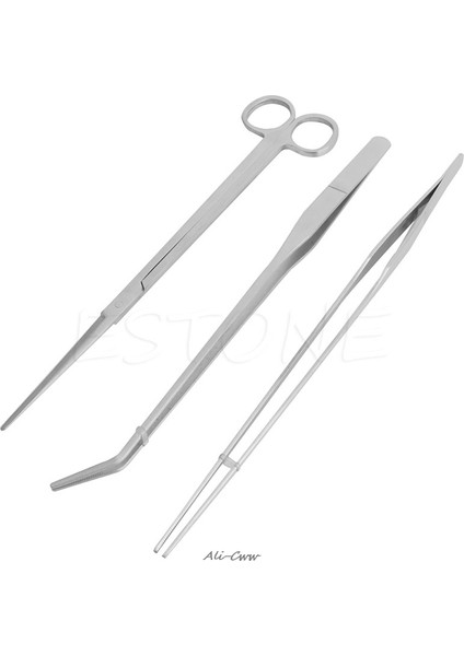 Tip 2 Stili 3 Adet Akvaryum Bakım Aracı Kiti Cımbızlar Canlı Bitkiler ve Çimler Için (Yurt Dışından) fiyatları