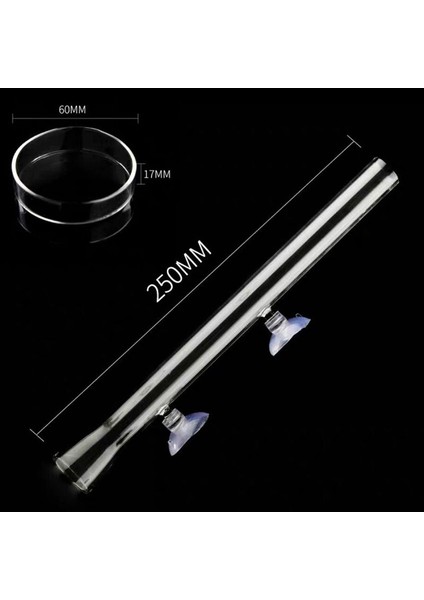 25CM Tarzı Şeffaf Cam Karides Yemleme Tüpü Akvaryum Karides Yemleme Kabı Yem Tepsisi Balık Tankı Akvaryum Aksesuarları ile Kase (Yurt Dışından)