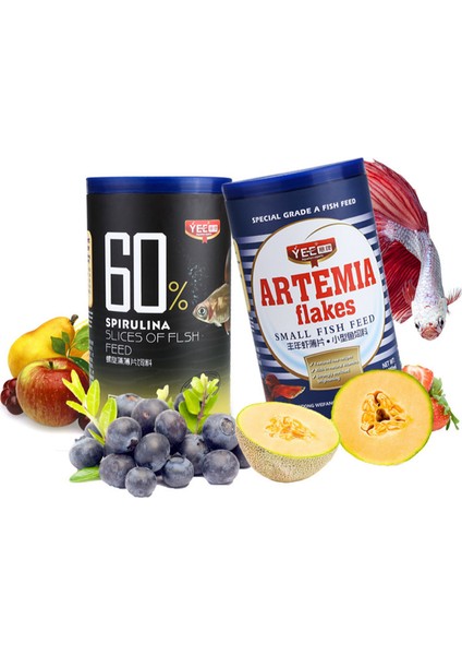 Artemia Stili 1280ML Yee Spirulina Dilimleri Renk Kat Artemia Karidesi Pulları Tromall Balık Maması Guppy Japon Balığı Betta Işık Kılıcı Peri Marie (Yurt Dışından) fırsatları