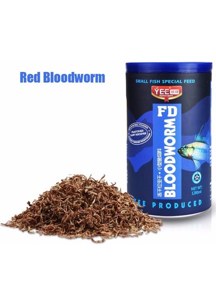 Kırmızı Kan Solucan Stili 200ML Yee Dondurularak Kurutulmuş Artemia Salina Kırmızı Kan Solucanı Balık Yemi Tüm Türler Için Tropikal Akvaryum Küçük Yem (Yurt Dışından)