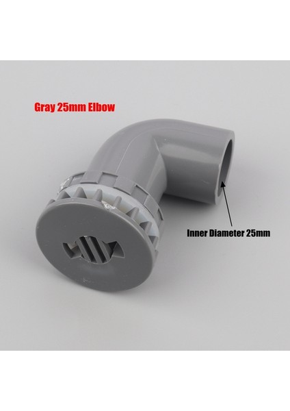 Gri 25MM Dirsek Stili 6 Adet mm Pvc Doğrudan Dizi Dirsek Güçlü Drenaj Bağlayıcı Akvaryum Havuz Su Balık Tankı Drenaj Düz Taban Filtre Birleşim Boru (Yurt Dışından)
