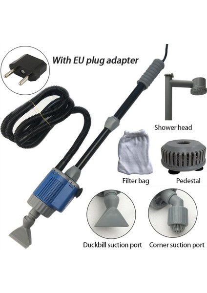 Ab Fiş Adaptörü Stili 28W-220V Elektrikli Akvaryum Balık Tankı Su Değiştirme Pompası Akvaryum Temizleme Aracı Su Değiştirici Çakıl Temizleyici Sifon Filtre Pompası (Yurt Dışından)