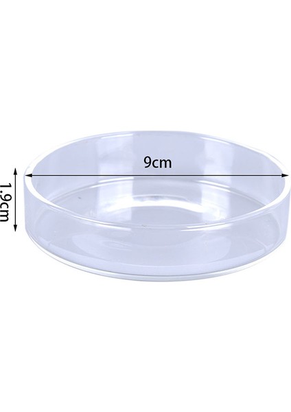 9cm Tarzı Yuvarlak Akvaryum Camı Böcek Yem Kabı Besleme Tepsisi - Tropikal Balık Kasesi (Yurt Dışından)