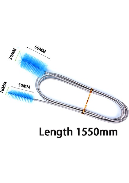 1550 mm Stili 155CM Akvaryum Temizleme Fırçası Esnek Eğri Tüp Çift Uçlu Su Filtresi Pompa Hava Tüpü Hortum Temizleyici Balık Tankı Aksesuarları (Yurt Dışından)