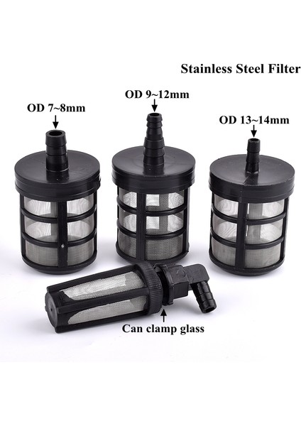 Eğri Filtre Stili 1 Bilgisayar 7~14MM Balık Tankı Filtresi Paslanmaz Çelik Filtre Mesh Akvaryum Tankı Giriş Giriş Su Pompası Filtreleri Bahçe Sulama Hortumu Bağlantısı (Yurt Dışından) fiyatları
