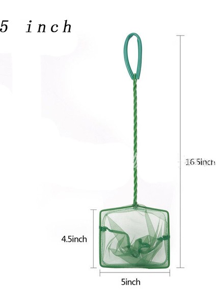 5 Inç Tarzı Taşınabilir Balık Ağı Uzun Sap Kare Akvaryum Aksesuarları Balık Tankı Iniş Ağı Balık Float Nesneler Temizleme Aracı (Yurt Dışından)
