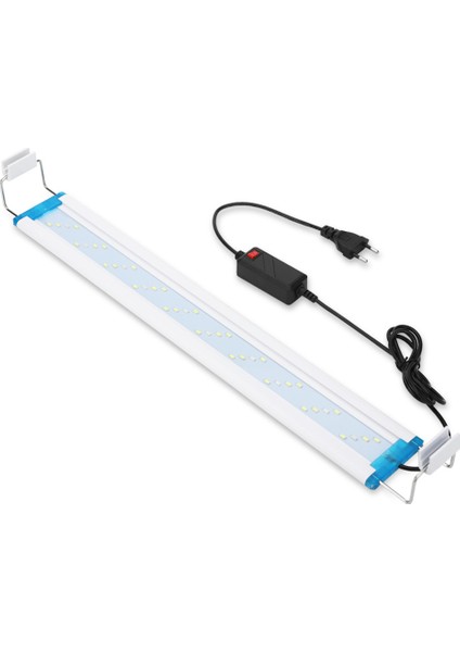 28CM Ab Fiş Stili Akvaryum Işığı Mavi Beyaz Balık Tankı Işık Genişletilebilir Paslanmaz Çelik Su Geçirmez Kelepçe Balık Tank Lambası Kullan Useu Fişi (Yurt Dışından)