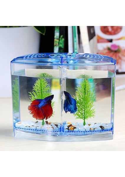 B Tarzı LED Işıklı Taklit Bitki Balık Tankı Akrilik Toksik Olmayan Çok Fonksiyonlu Bölünmüş Balık Tankı Yetiştirme Kutusu (Yurt Dışından) fiyatları