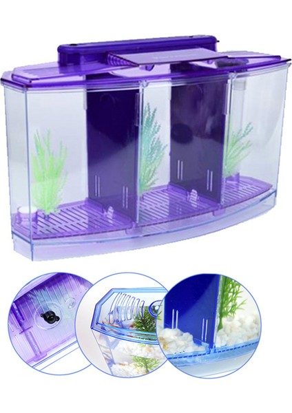 B Tarzı LED Işıklı Taklit Bitki Balık Tankı Akrilik Toksik Olmayan Çok Fonksiyonlu Bölünmüş Balık Tankı Yetiştirme Kutusu (Yurt Dışından) fırsatları