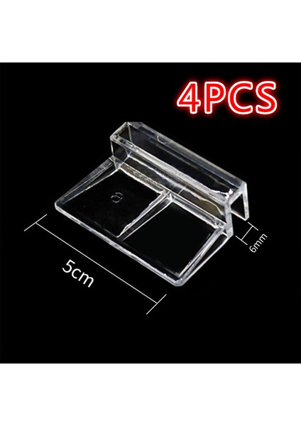 6mm 4 Adet Stil Akvaryum Balık Tankı Akrilik Klipler Balık Akvaryum Pet Parçaları Cam Kapağı Destek Tutucuları mm (Yurt Dışından)