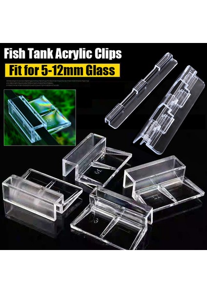 6mm 4 Adet Stil Akvaryum Balık Tankı Akrilik Klipler Balık Akvaryum Pet Parçaları Cam Kapağı Destek Tutucuları mm (Yurt Dışından) modelleri