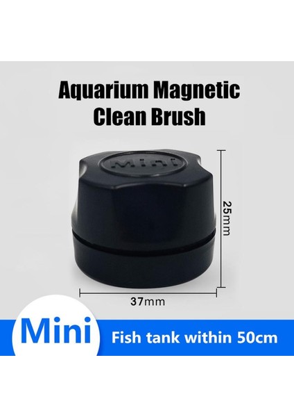 Siyah Stil Akvaryum Manyetik Fırça Cam Yüzen Yosun Temizleyici Eğri Cam Temizleyici Mıknatıs Aracı Balık Tankı Cam Temizleme Mıknatısı (Yurt Dışından)