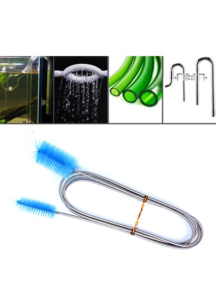 Fırça Stili Zrdr Akvaryum Dış Filtre Fırçası Çift Başlı Giriş ve Çıkış Boru Temizleme Yaylı Fırça Temizleyici Araç (Yurt Dışından) modelleri