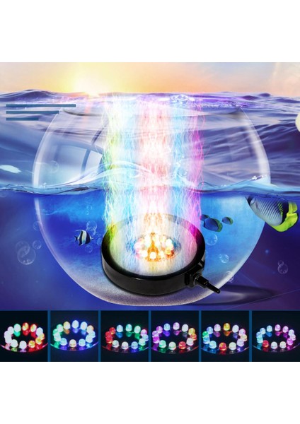 Zımpara Ingiltere Fiş Tarzı Balık Lambası Dalgıç Akvaryum Işıkları Sualtı Rgb Hava Kabarcığı Işık 6 Renk Değişen Balık Tankı Süs Işıkları Ab Abd Ing Takma (Yurt Dışından)