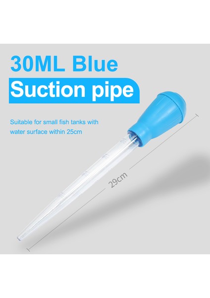 30ML Mavi Stil Balık Tankı Damlatıcı Plastik Silikon Pipet Cihazı Damlatıcı Akvaryum Temizleyici Pompası Su Değişimi Için Akvaryum Aksesuarları (Yurt Dışından)