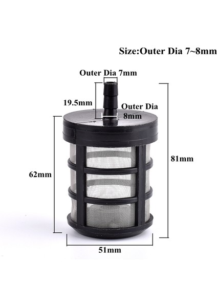 Od 7-8mm Stili 1 Bilgisayar 7~14MM Balık Tankı Filtresi Paslanmaz Çelik Filtre Mesh Akvaryum Tankı Giriş Giriş Su Pompası Filtreleri Bahçe Sulama Hortumu Bağlantısı (Yurt Dışından)
