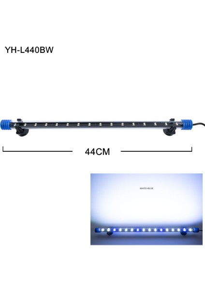 YH-L440BW Stili LED Akvaryum Işığını Su Geçirmez Balık Tankı Işığı Su Altında Tutma Lambası Sualtı Klips Lambası Akvaryum Dekorasyonu (Yurt Dışından)