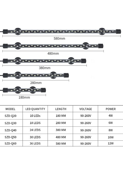 YH-L440BW Stili LED Akvaryum Işığını Su Geçirmez Balık Tankı Işığı Su Altında Tutma Lambası Sualtı Klips Lambası Akvaryum Dekorasyonu (Yurt Dışından)