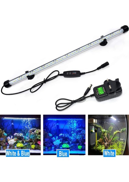 48CM 57LEDS Uk Fiş Tarzı cm Akvaryum Işığı Dalgıç LED Tank Işığı Zamanlayıcı Otomatik Sualtı Balık Lambası Akvaryumlar Dekorasyon Aydınlatma Bitki Lambası (Yurt Dışından)