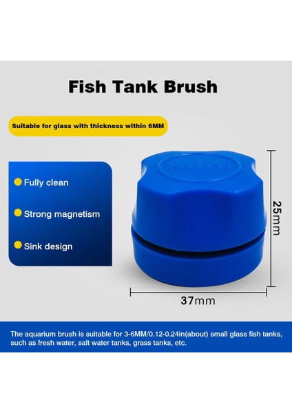 Mavi Stil Akvaryum Camı Manyetik Fırça Yüzen Yosun Temizleyici Eğri Cam Temizleyici Mıknatıs Aracı Balık Tankı Cam Temizleme Mıknatısı #wo - (Yurt Dışından)