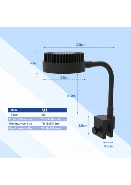 Zetlight M1 Stili Zetlight Deniz Akvaryumu LED Işık Mercan Sps Lps Akvaryum Deniz Resif Tankı Metal Boru Ayarlanabilir Açı Için cm Deniz Tankı LED (Yurt Dışından)