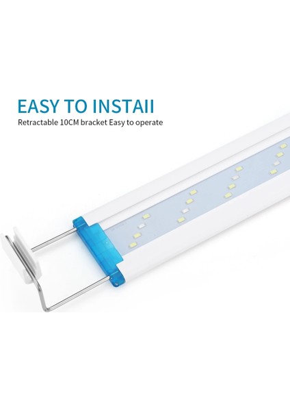 58CM Abd Fiş Stili Nıcrew Ince Akvaryum LED Lamba Klips Lambası Akvaryum Beyaz Mavi LED Aydınlatma Su Geçirmez Parlak Balık Tankı Bitki Büyüme Lambası cm (Yurt Dışından) modelleri