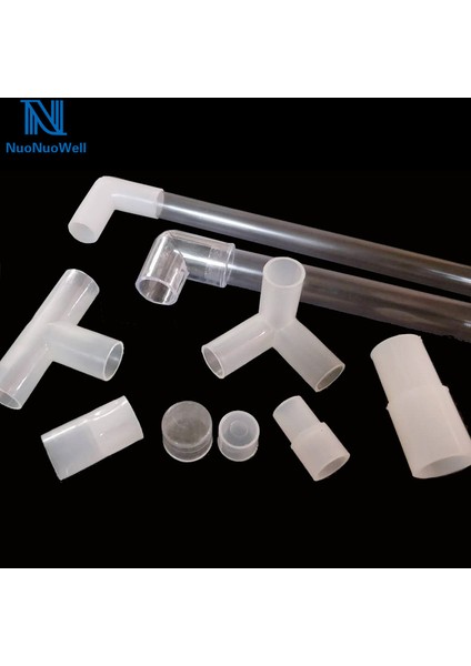 3D T Bağlayıcı Stili Nuonuo Pipe Bağlayıcı Plastik Şeffaf Boru Ek Parçaları Damlalık Kutusu Aksesuarları Tee Dirsek Bağlayıcı Paketi (Yurt Dışından) fiyatları