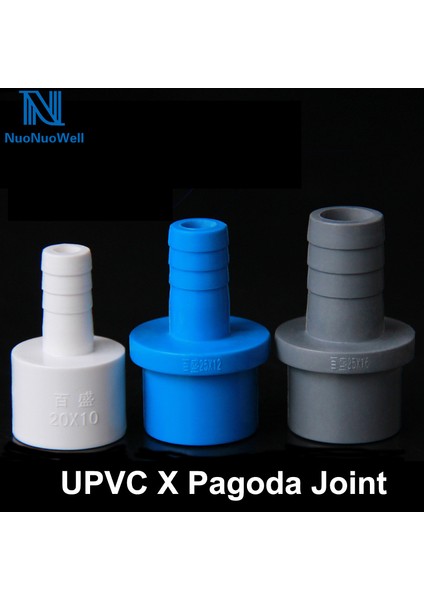 Kimlik 20X 10MM Stili Nuonuo 5 Adet Paket mm Soket Pvc Boru Birleşim x mm Dikenli Hortum Bağlantı Parça Adaptörü (Yurt Dışından) fiyatları