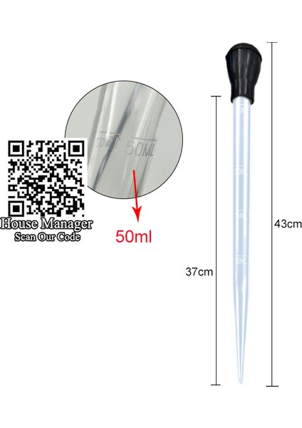 50ML Siyah Stil 30ML 50ML Pipet Akvaryum Temizleyici Pompası Balık Tankı Sifon Su Değişim Aracı Bbq Tüpü Temizlik Taşıma Manuel Damlatıcı Temizleyici (Yurt Dışından)