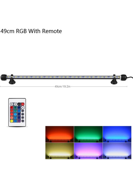 Uzak Stil ile 49CM Rgb 9cm 29CM 39CM 49CM Akvaryum LED Balık Tankı Lambası LED Tüp Ampulü Işıklı Barış Su Geçirmez Eu Fişi (Yurt Dışından)
