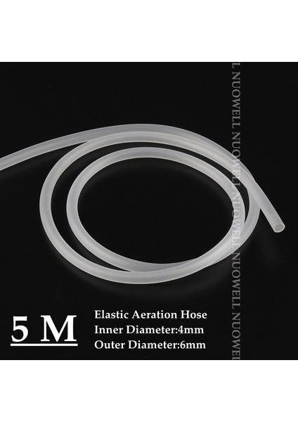 5m Hortum Stili 5~50M 4*6mm Akvaryum Esnek Havalandırma Hortumu Balık Tankı Hava Pompası Yumuşak Boru Esnek Oksijen Pompası Hortum Hattı (Yurt Dışından)