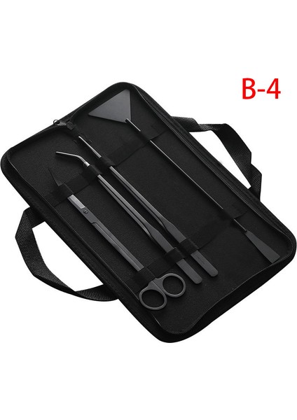 B-4 Stili Akvaryum Temizleme Araçları Paslanmaz Çelik Cımbız Seti Sucul Bitkileri Kırpma ve Güzelleştirme Temizlik Araçları Için (Yurt Dışından)