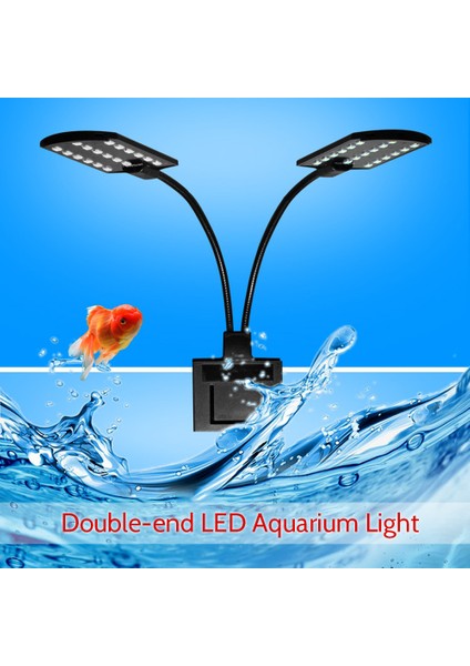 Akvaryum Lambası 32 LED Çift Uçlu AC220V 10W Beyaz Taşınabilir Esnek Bükülebilir Aydınlatma Açısı Balık Kavanoz Lambası Için Su Tankları (Yurt Dışından)