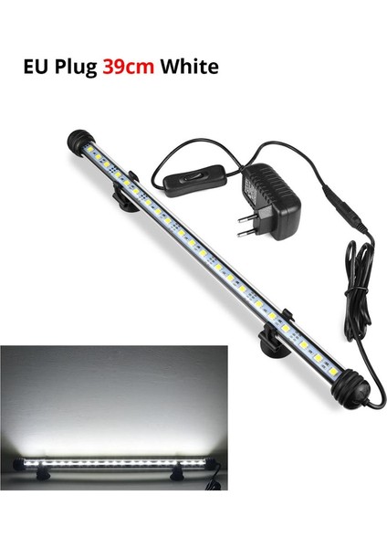 39CM Beyaz Stil Rgb LED Çubuk Işık Su Geçirmez Akvaryum Işığı Akvaryum Dekorasyon Aydınlatma 220V Ab Güç (Yurt Dışından)