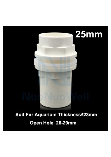 25 mm Beyaz Stil Nuonuo Iyi Akvaryum Havuz Tapa Bağlantı Parçası Balık Tankı Deniz Boru Drenaj Bağlantısı mm Çözücü Kaynak (Yurt Dışından)