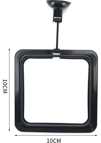 Kare Tarzı Yüzük Akvaryum Balık Tankı Istasyonu Yüzen Yem Tepsisi Kare Daire Aksesuar Su Bitkisi Batma Emme (Yurt Dışından)