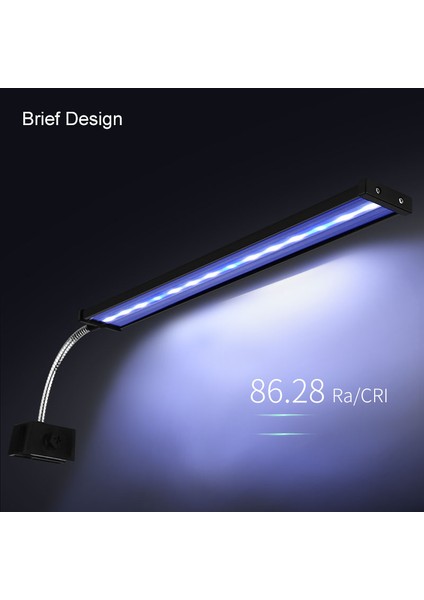 YX-JD35 Siyah Gövde Stili Esnek Başlıklı Alüminyum Alaşımlı 3W 7W 12W 14W 16W 18W 220~240V Ultra Ince Akvaryum Lambası Sucul Bitkiler Için LED Balık Tankı Işığı (Yurt Dışından) modelleri