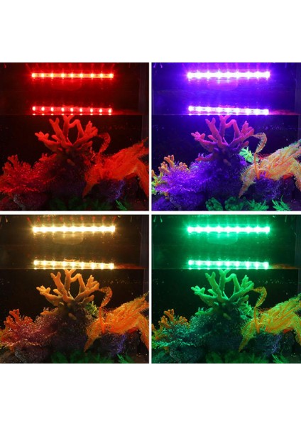 BOYUT-19CM Tarzı 1 Adet Rgb LED Akvaryum Işığı Bitki Balık Tankı Lamba Su Geçirmez Dalgıç LED Işıklar Akvaryum Dekorasyonu (Yurt Dışından)
