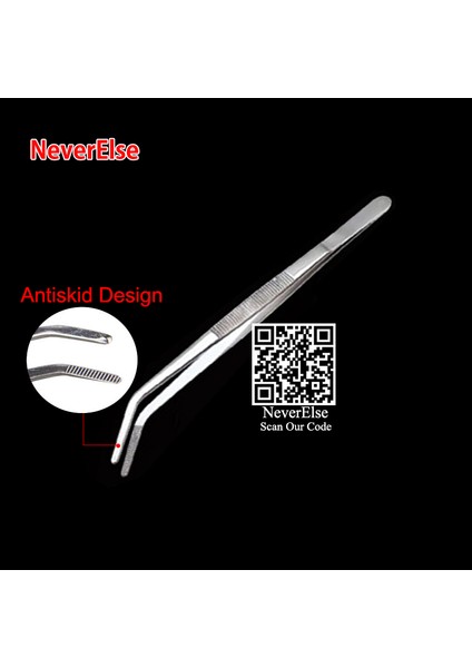 Kaymaz Kavisli Stil 20 cm Uzunluğunda Akvaryum Tankı Araç Kiti Balık Tankı Sucul Bitkiler Antiskid Uzun Maşa Paslanmaz Çelik Bakım Aracı Çift Dirsek Kaymaz (Yurt Dışından)