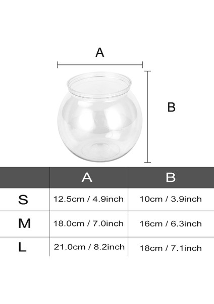 Balık Kase Stili S Beden Balık Kase Plastik L M S Boyutlar Masaüstü Akvaryum Tanklar Yuvarlak Dayanıklı Balık Tankı Betta ve Tüm Mini Balıklar Için (Yurt Dışından)