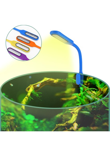 Y01-PRUPLE Tarzı Ince LED Akvaryum Işıkları Akvaryum Lambası Manyetik Sabitleme Parlak Kelepçe USB 360 Derece Dönebilen 3W Bitki Yetiştirme Balık Tankı Aydınlatma (Yurt Dışından) fiyatları