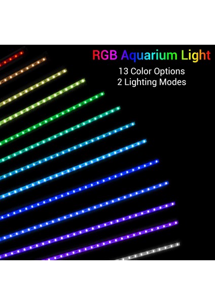 Gümüş Tarzı Su Geçirmez LED Akvaryum Işıkları Balık Tankı Işık Barı 13 Renk cm Batırılabilir Sualtı Klip Lamba Su Ürünleri Dekorasyon (Yurt Dışından) fırsatları