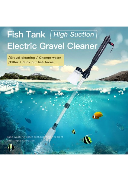 Sarı Stil Elektrikli Akvaryum Sifon Dip Vakum Temizleyici Makine Balık Tankı Su Değişim Su Filtresi Pompa Kum Yıkayıcı Temizleyici Pompa Erişimi (Yurt Dışından) fiyatları